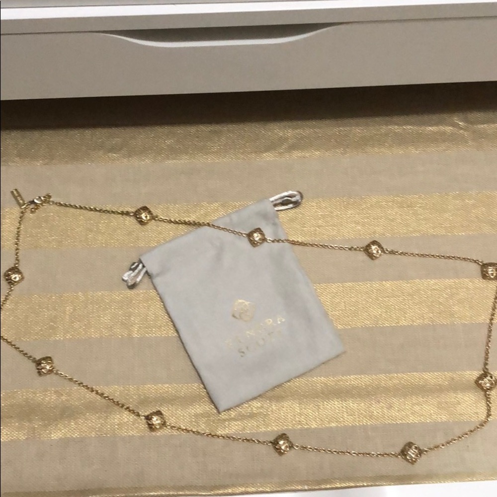 Kendra Scott Gold Station Long Necklace - Picture 2 of 5